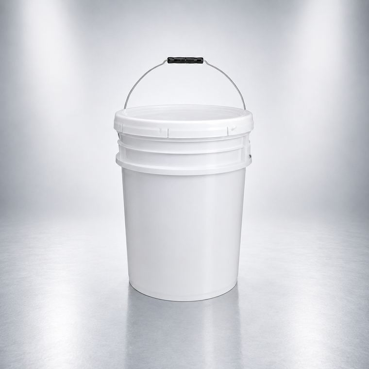 Cubeta multiusos de plástico HDPE de 19 litros con asa ergonómica